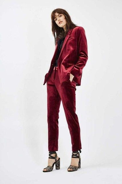 Women's Suit - Business Women Pantsuits - Blazer Trouser - Women Blazer Pants (TB5)(F20)