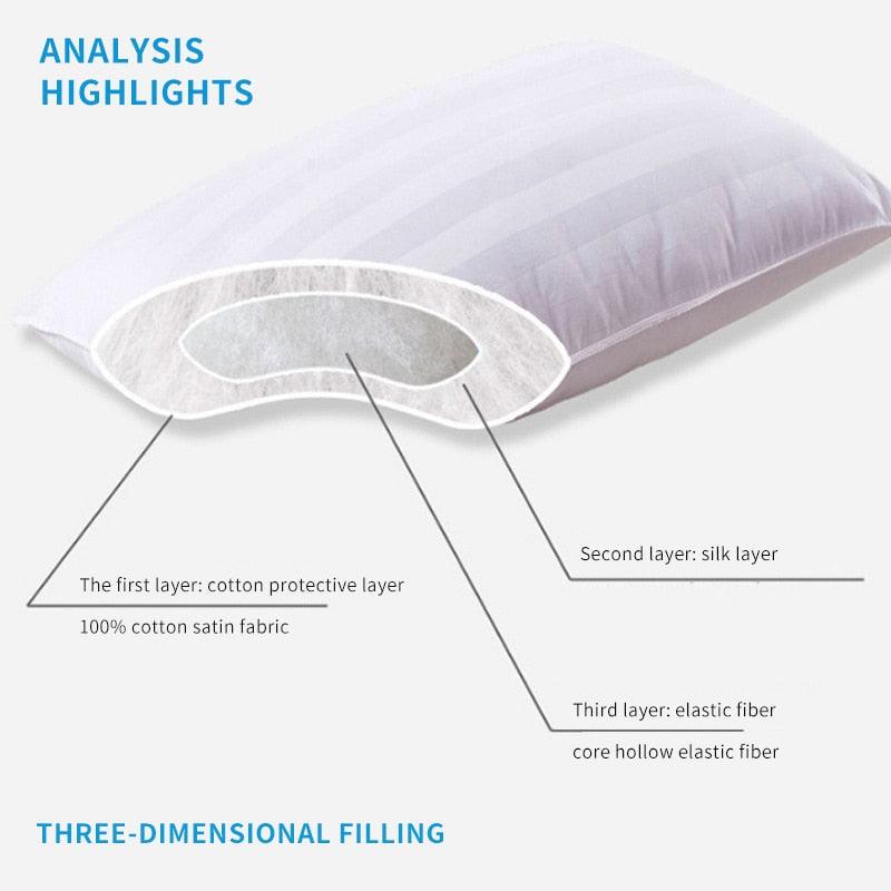Neck Pillows Mulberry / Natural Silk Single Pillow 100% Orthopedic Hotel Memory Pillow Size 45X78 (D63)(3BM)