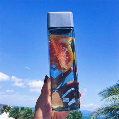 New 500ml Milk Fruit Water Cup - Cute Square Tea For Water Bottles Drink With Rope Sport Heat Resistant (FHB)(1AK1)