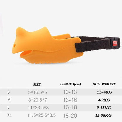 New Anti Barking Silica Gel Dog Muzzle For Small Large Dogs - Adjustable Pet Mouth Muzzles (4W1)