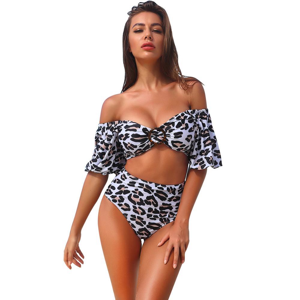 New Arrival Women Bikini Swimwear - Gorgeous Leopard Bikini Set - Female Brazilian Sexy High Waist Bikini Bathing Suit (1U26)