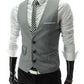 New Arrival Dress Vests - Men Slim Fit Suit Vest - Casual Sleeveless Formal Business Jacket (D8)(T3M)(T4G)