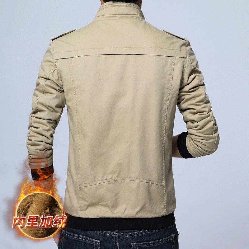 Great Men's Winter Jacket - Thick Fleece Jacket Coat - Fashion Slim Jackets - Windproof Outwear (TM3)(F100)