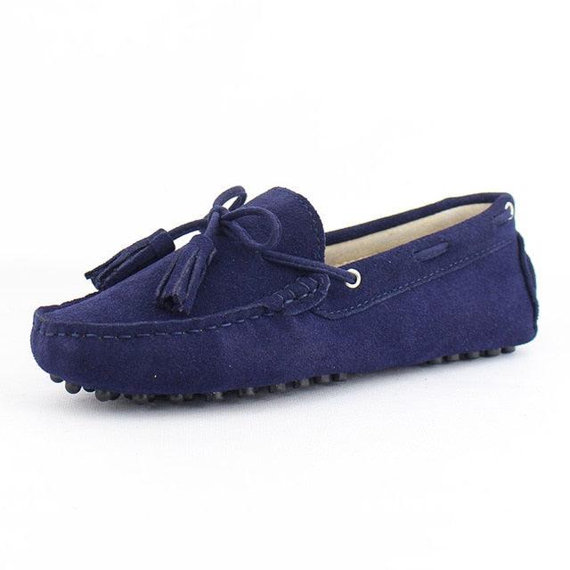 New Fashion Genuine Leather Women Flat Shoes - Slip On Loafers Women's Casual Flat Shoes (D40)(FS)(CD)