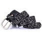 New Fashion Women's Rivet Belts - PU Genuine Leather Sequins Metal Belt (4WH1)(F44)