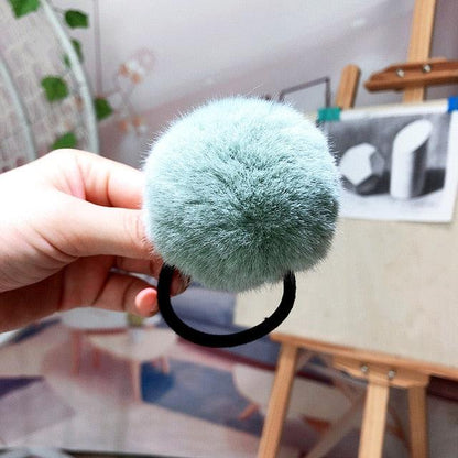 New Lovely Imitation Rabbit Fur Plush - Elastic Hair Ponytail Holder - Hairband Hair Accessories (1U88)
