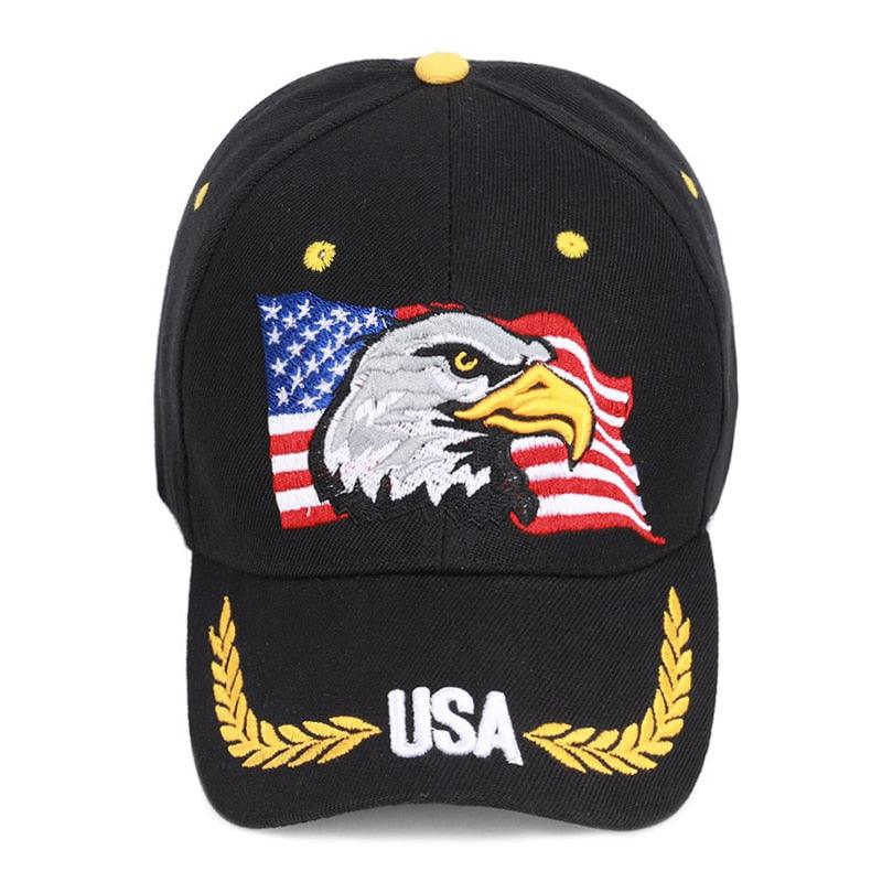 New Men's Animal Trucker Hat Patriotic Bald Eagle American Flag Baseball Cap (D17)(MA3)