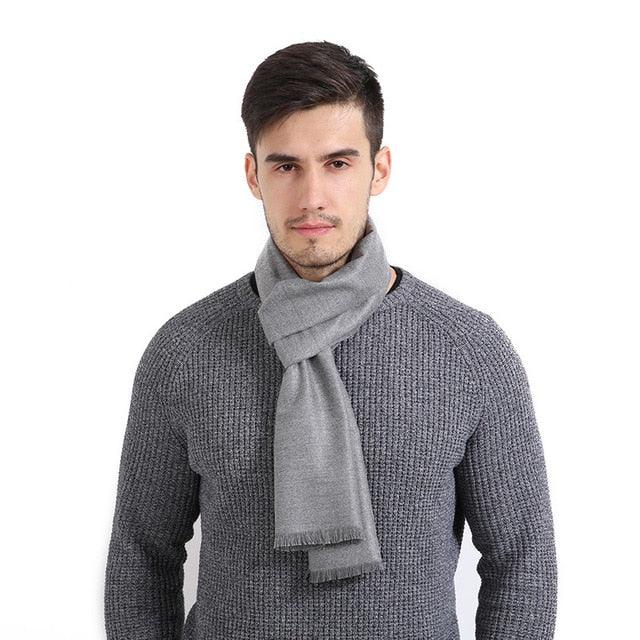 New Men's Cashmere Scarf Fashion Simple Solid Color Scarves -30cm * 180cm - Winter Warm Smooth Scarf (MA7)(F103)