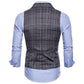 Men's Wedding Waistcoat Striped Plaid Formal Blazer Vests (T3M)(T4G)(F8)(F11)(F10)