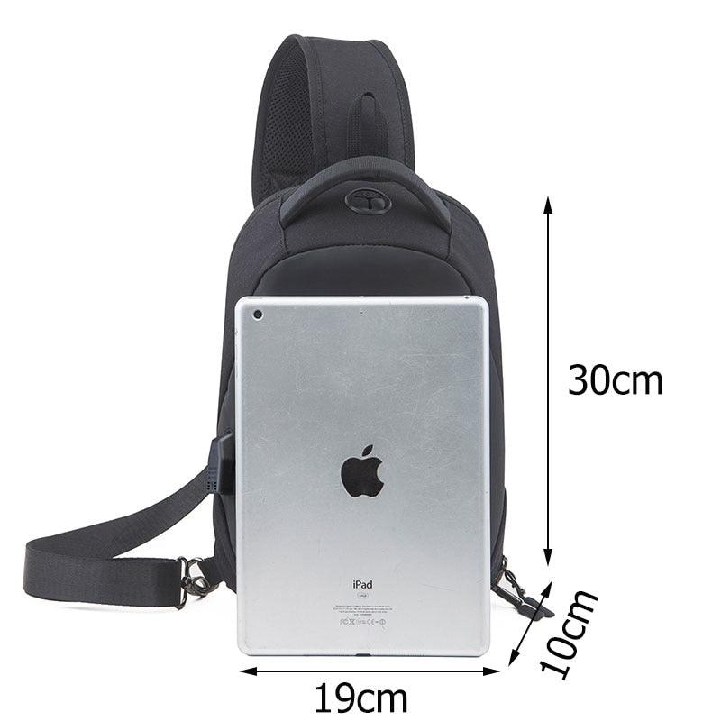 New Multifunction Crossbody Men Bags - Waterproof USB Charging Chest Pack (3MA1)(F78)