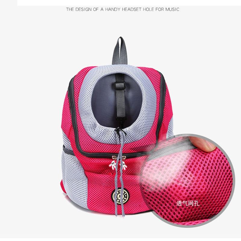New Out Double Shoulder Portable Pet Travel Backpack - Outdoor Pet Dog Carrier Bag (D79)(5LT1)