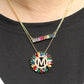 Great New Rainbow Initial Letter Necklaces - Women Micro Pave Rainbow Cubic Zircon Gold Color Pendant Necklace (1U81)