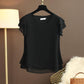 New Summer Women Blouse - Loose O Neck Chiffon Shirt - Female Short Sleeve Blouse - Plus Size 6XL (TB1)(F19)