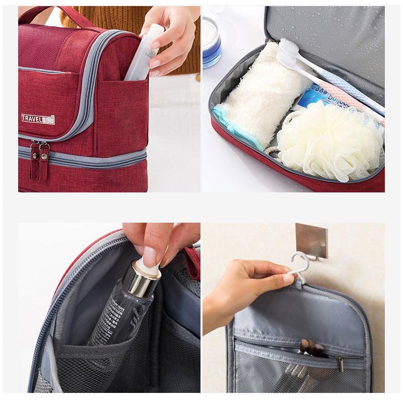 New Waterproof Hanging Makeup Bag - Oxford Travel Organizer - Cosmetic Wash Toiletry Bag (LT5)(F79)