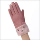 New Winter Women's Warm And Velvet Cute Gloves - Thick Plush Wrist Fashion Gloves (2U87)