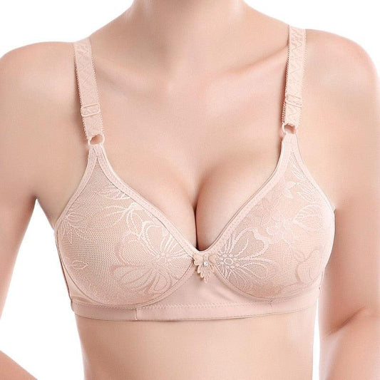 New Trending Women Sexy Lace Bra - No Trace - Solid Color - No Steel Ring Bra - Nursing High Gathered Comfort Underwear (2U27)