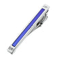 Newest Crystal Tie Clip With Blue & Black Glass Tie Bar Pins (1U17)