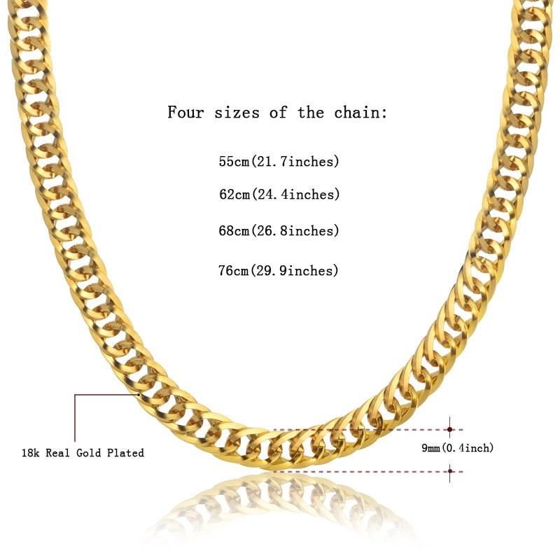 Newest Men's Thick Silver Color Chains - Necklace Bracelet Silver Color Chain Set (MJ4)