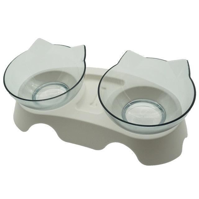 Non-Slip Double Cat Bowl Dog Bowl With Stand Pet Feeding Cat Water Bowl - Pet Bowls For Dogs Feeder Product (D71)(6W1)