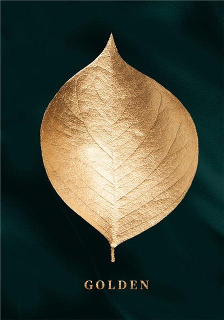 Nordic Modern Luxury Canvas Painting Leaf Plant Picture Home Decor Wall Art Minimalist Posters (AD1)(F62)