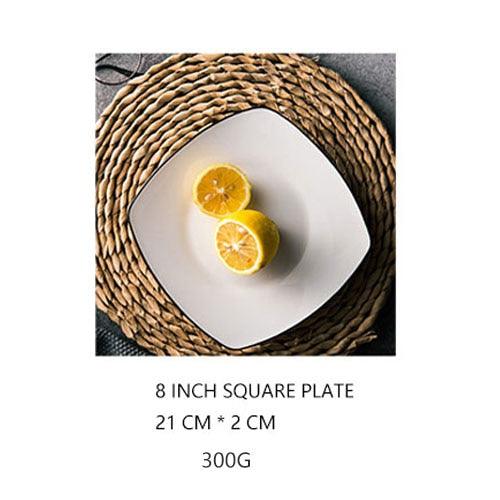 Nordic Style Ceramic Plate - Chinese Dishes In Various Shapes (D61)(AK7)