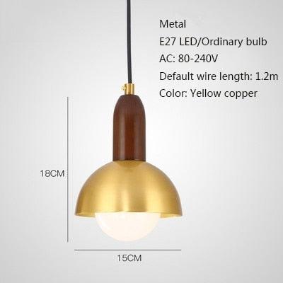 Nordic personality single head hanging lamps - E27 LED pendant lamps for living room bedroom bathroom (LL6)