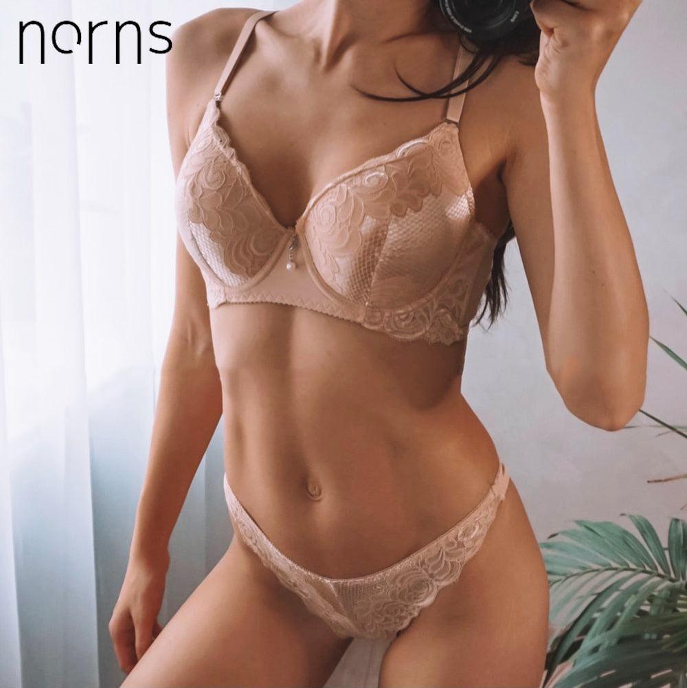 Cute Sexy Women's Bra Sets - Women Push Up Lace Underwear - Panties + Bra Set - Sexy Women's Thongs (TSB4)
