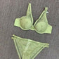 Trending Sexy Lace Thin Bra + Panties Sets - Women Bra With Steel Hollow Underwear - Gathered Deep V Bra Set (TSB4)
