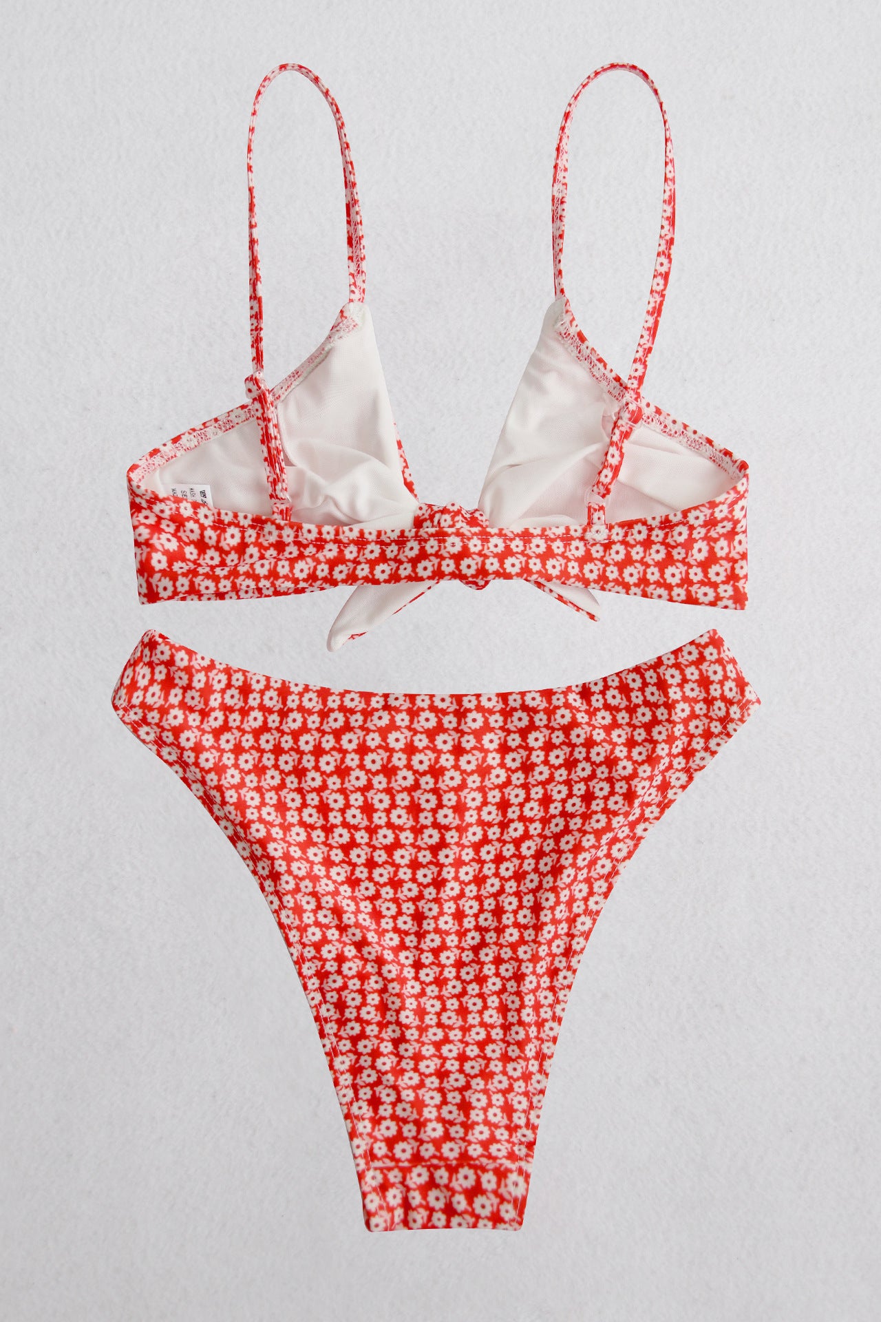 Printed Tie Front Spaghetti Strap Bikini Set (TB9D) T - Deals DejaVu