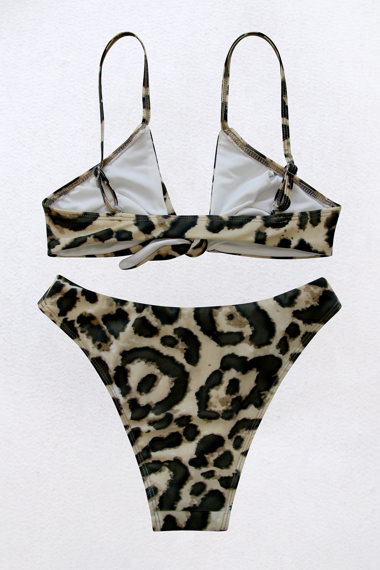 Printed Tie Front Spaghetti Strap Bikini Set (TB9D) T - Deals DejaVu