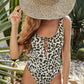 Leopard Print Cutout Lined One-Piece Swimsuit (TB10D) T