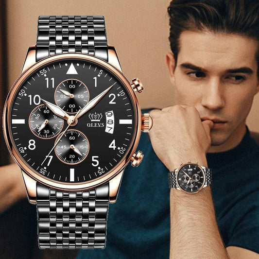 New Fashion Men's Watches - Luxury Sports Chronograph High Quality Quartz Watch (1U84)(MA9)