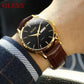 Men's Watches With Genuine Leather Sports Daily Analog Quartz Wrist Watch (1U84)(MA9)