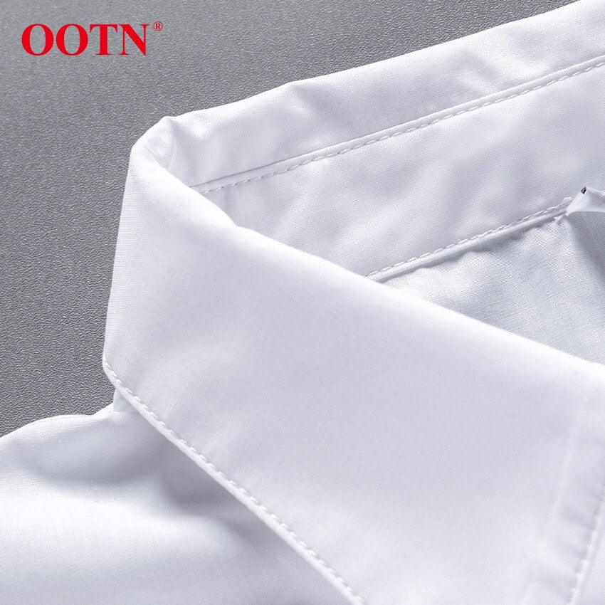 Gorgeous Elegant White Puff Sleeve Blouse - Women Office Lady Shirts - Work Wear - Turn Down Collar (D19)(TB4)