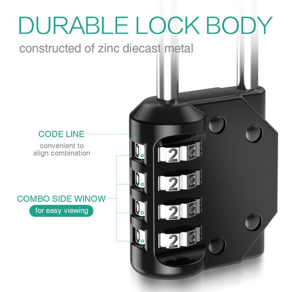 2PCS Dial Digit Padlock Security Alloy Combination Code Number Lock Padlock (LT6)