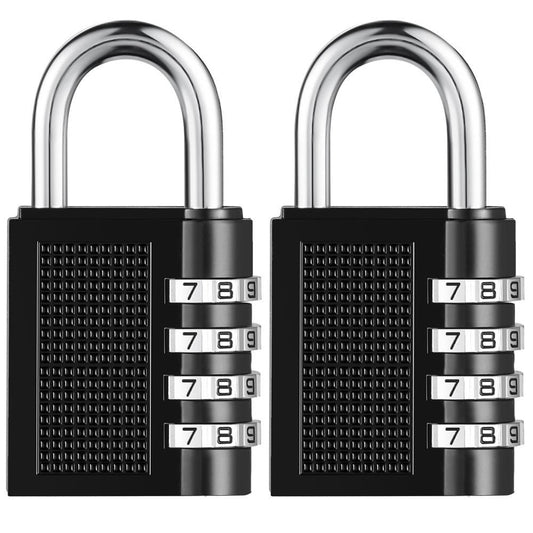 4 Digit Combination Padlock - 2PCS Durable Locks - Home Gate Toolbox Locker Outdoor (LT6)