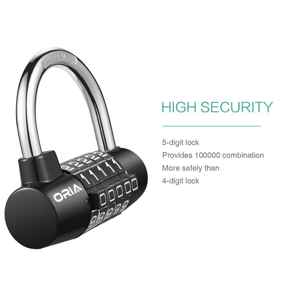 5 Button Code Lock 5 Digit Combination Lock Code Number - Security Drawer Cabinet Padlock ...