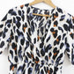 Ladies Evening Party Midi Dress - Waist Summer Clothes - Women Leopard V Neck Lace Up Wrap Dress (2U30)