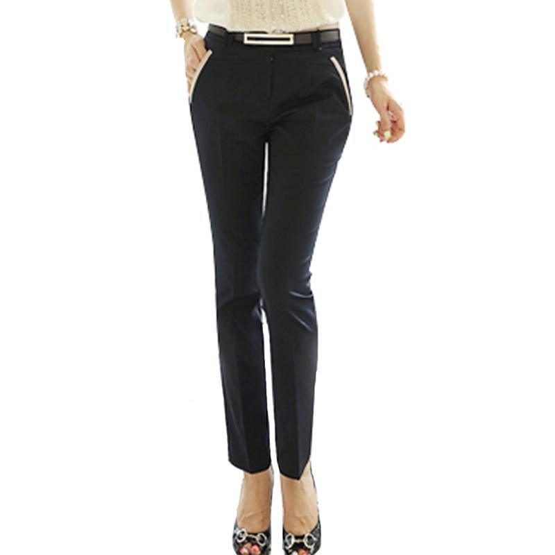 Womens Black And Grey Skinny Office Dress Pants For Autumn And Spring  Business And Casual Wear Slim Fit Work Office Trousers For Ladies 211006  From Kong01, $23.44 | DHgate.Com