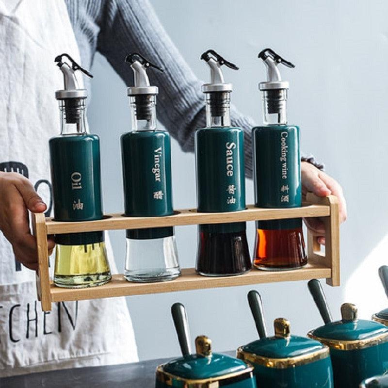 Olive Oil Sprayer Vinegar Bottles Can ABS Lock Plug Seal Leak-proof -Liquor Dispenser (D61)(AK9)