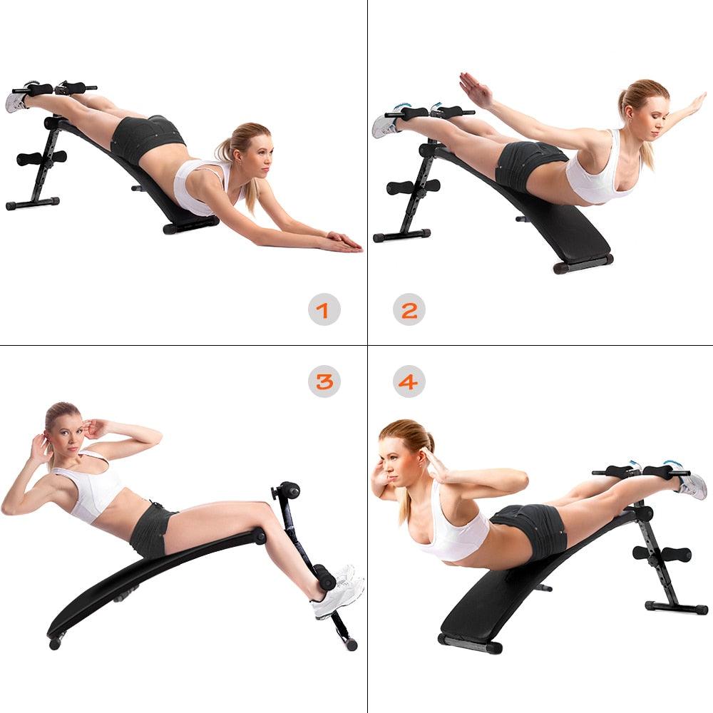 OneTwoFit Bench Press Gym Abs Foldable Sit-up Bench Fitness Equipment for Home Indoor Gym (FH)(1U80)