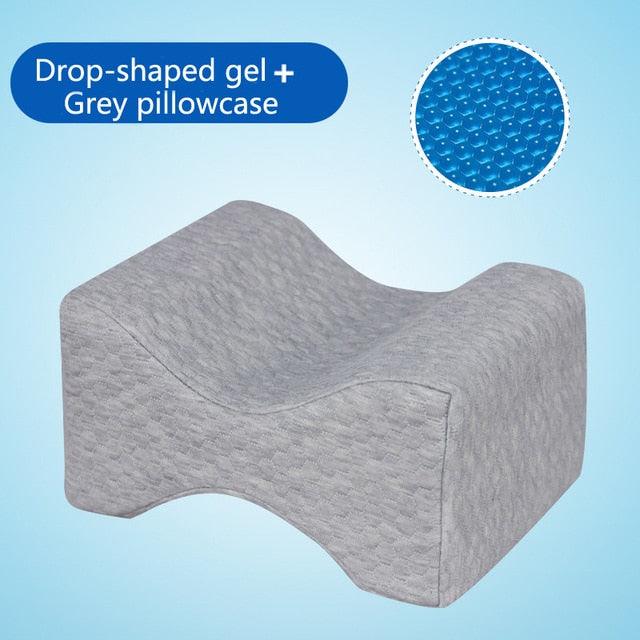 Orthopedic Memory Foam Knee Pillow - Cooling Gel - Side Sleepers Back Pain - Relief Pregnancy Pillows - Leg Cushion (9Z2)(F7)(8Z2)(1Z3)
