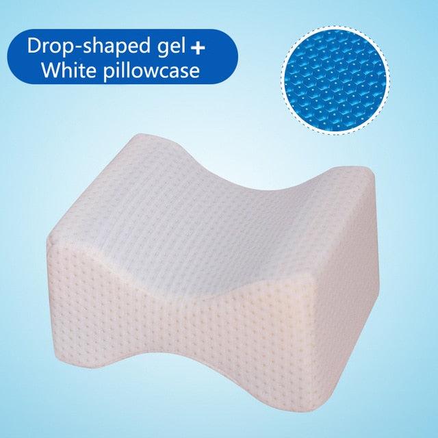 Orthopedic Memory Foam Knee Pillow - Cooling Gel - Side Sleepers Back Pain - Relief Pregnancy Pillows - Leg Cushion (9Z2)(F7)(8Z2)(1Z3)