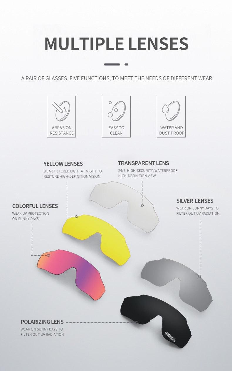 Outdoor Photochromic Cycling Glasses - Motorcycle Sunglasses UV400 (MA6)