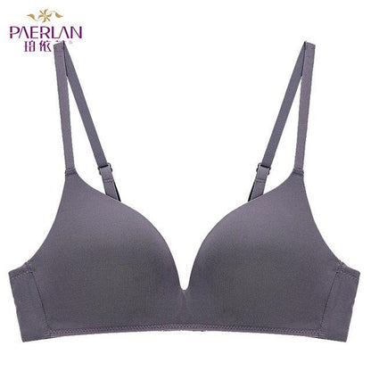 PAERLAN Seamless wireless Sexy bra push up solid color seamless a