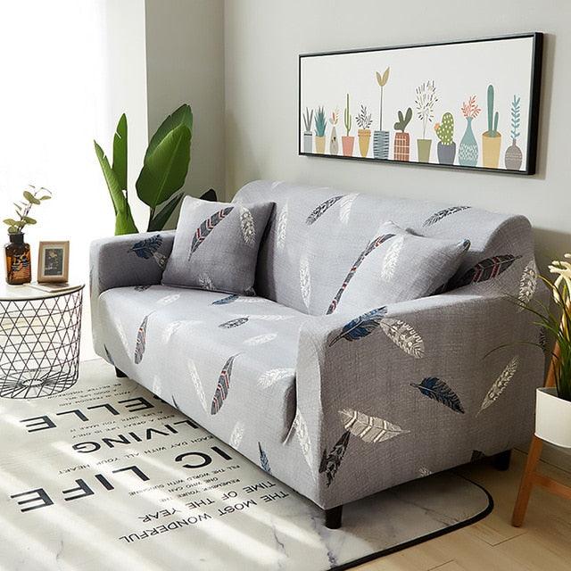Elastic Print Sofa Cover All-inclusive Couch Slipcovers For Living Room Couch Cover L shape Armchair Cover 1/2/3/4 Seat (7W3)(F74)