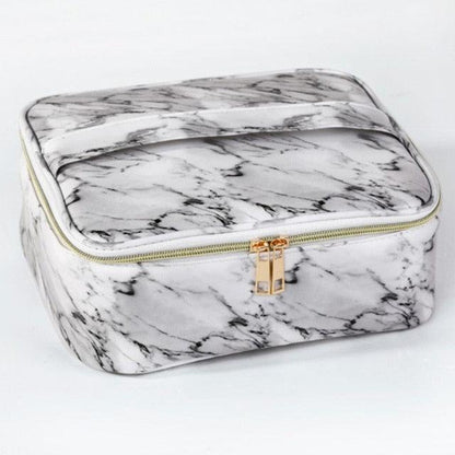 PU Marble Cosmetic Bag - Make Up Bags - Waterproof Necessaries Storage Organizer Toilet Travel (1U79)