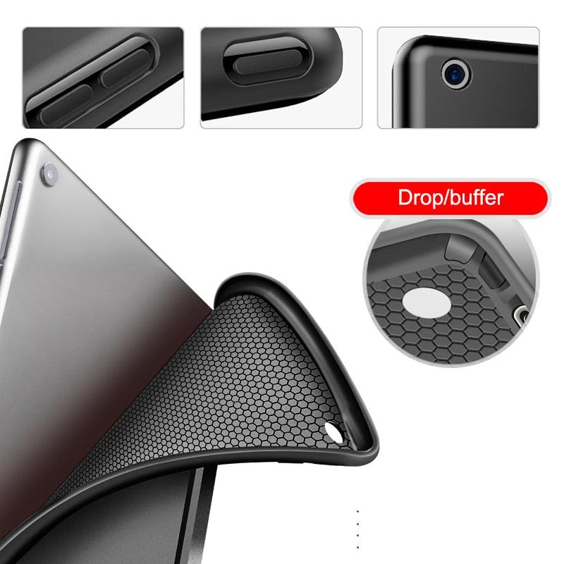 PU leather Soft silicone protective case for xiaomi miPad 4 Tri-fold Magnetic For mipad 4 8 inch Smart Cover A(TLC3)(F47)