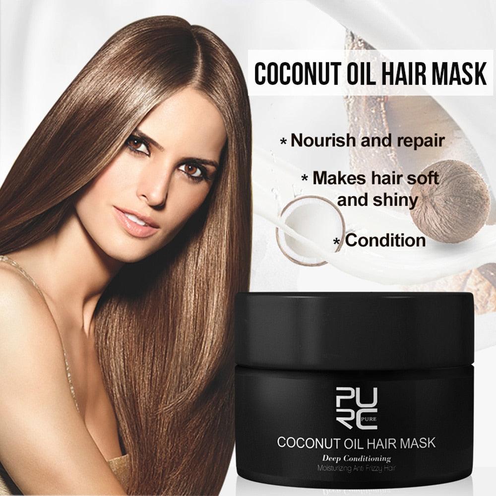 Coconut Oil Hair 50ml Repairs Damage Deep Conditioning Mask Hair Scalp Treatment for Hair Care (BD3)(1U45)(M5)(1U86)