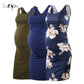 Amazing combo Pack of 3pcs Women's Vintage Maternity Dresses - Sleeveless Side Ruched Pregnant Tank Dress - Floral Knee (5Z1)(3Z1)(Z9)(Z7)